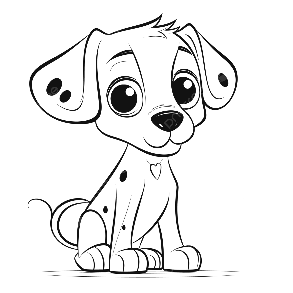Cute dalmation cartoon dog coloring pages illustration outline sketch drawing vector car drawing cartoon drawing dog drawing png and vector with transparent background for free download