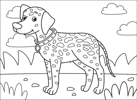 Dalmatian coloring page free printable coloring pages