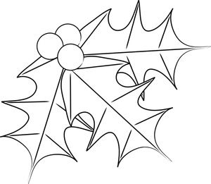Free holly coloring pages clip art image