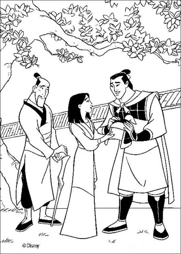 Mulan coloring pages
