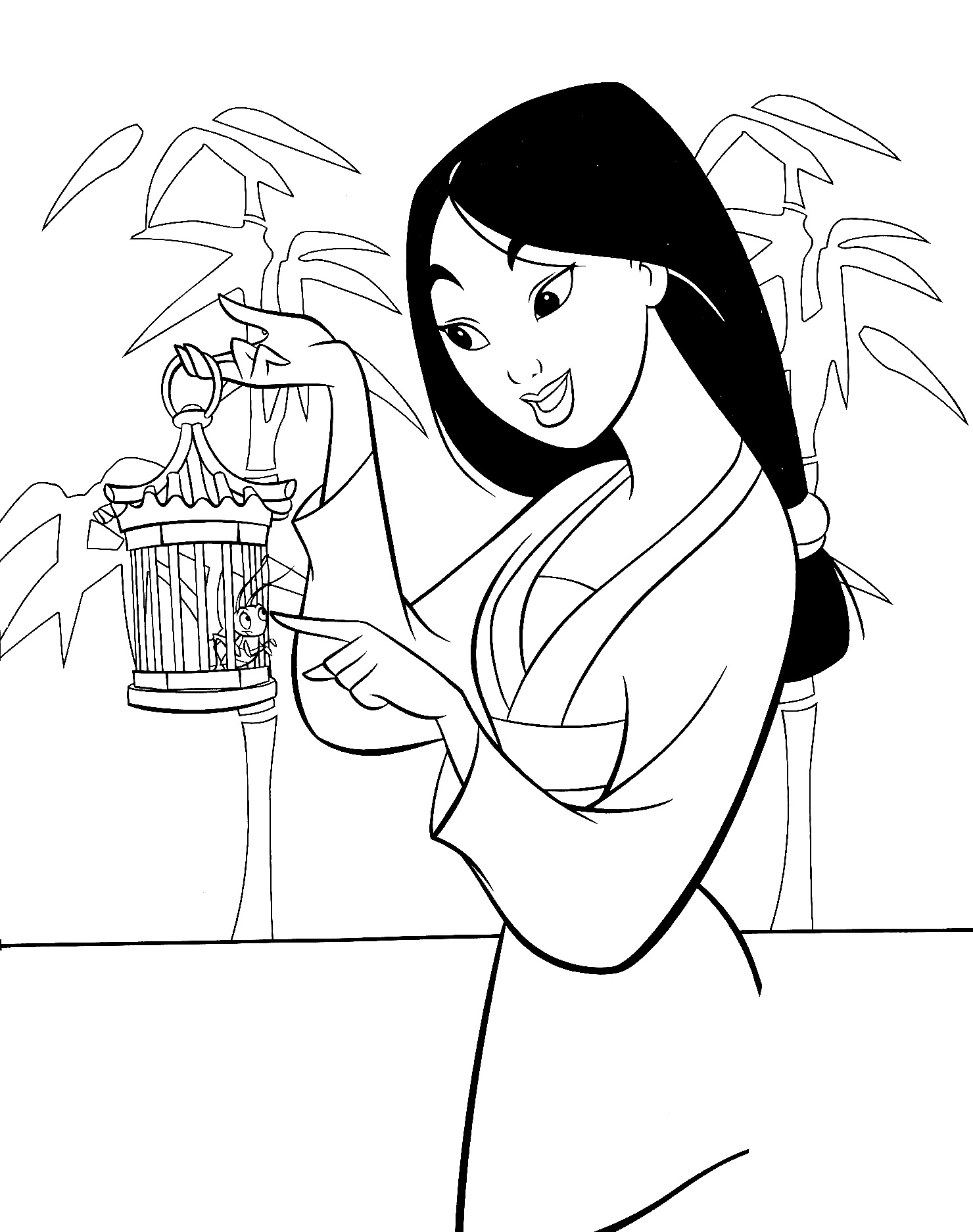 Free mulan drawing to download and color