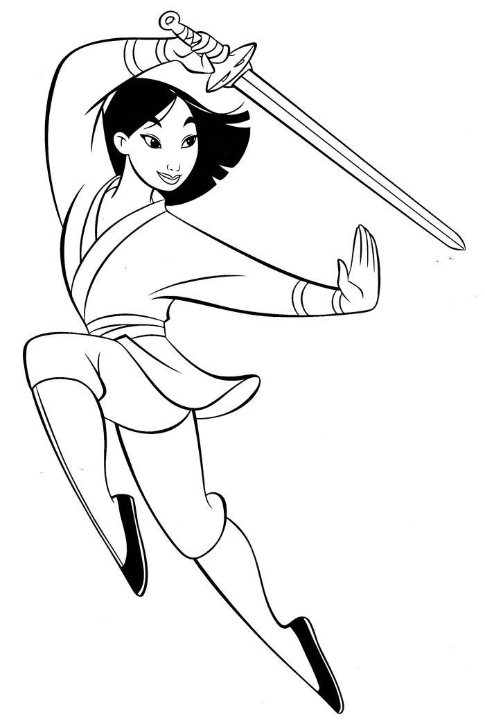 Printable mulan coloring pages pdf