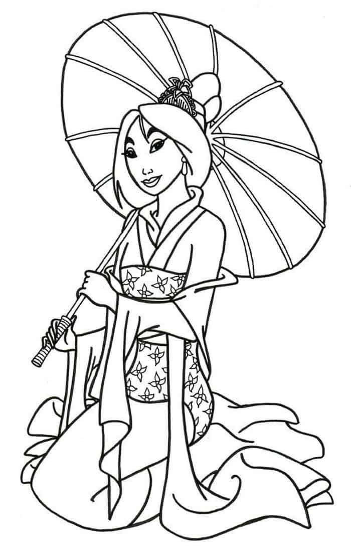 Printable mulan coloring pages pdf