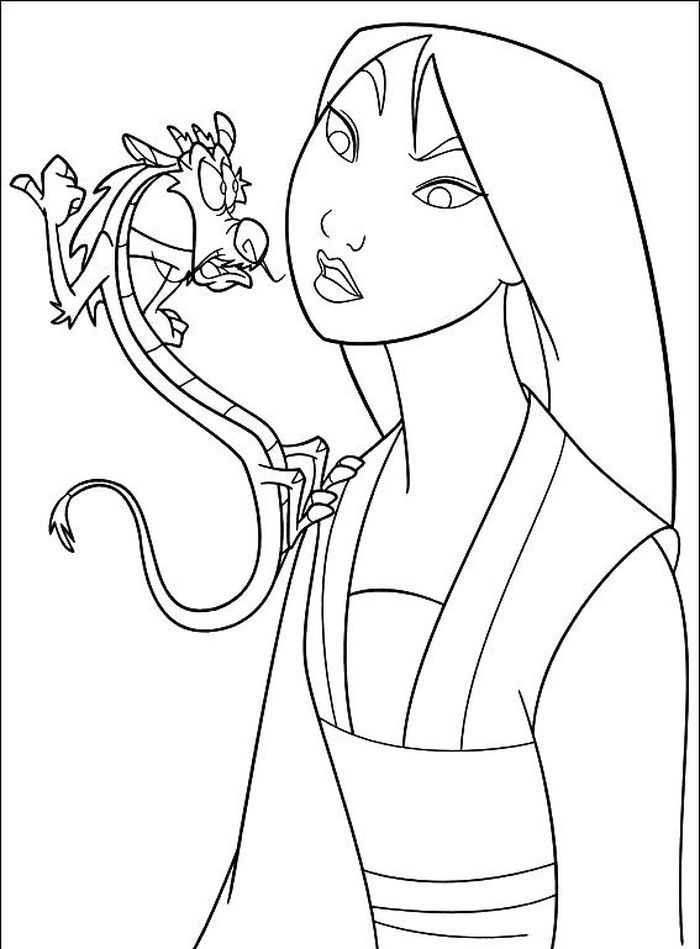 Printable mulan coloring pages pdf