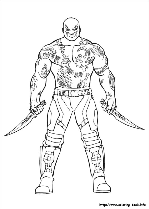 Guardians of the galaxy coloring picture