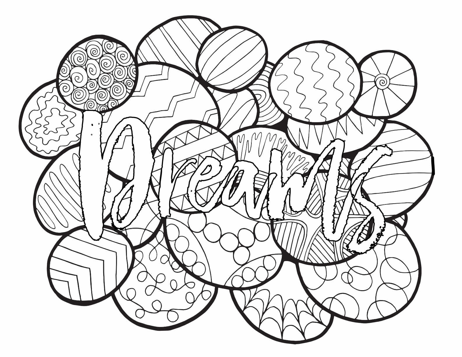 Dreams free printable coloring pages â stevie doodles