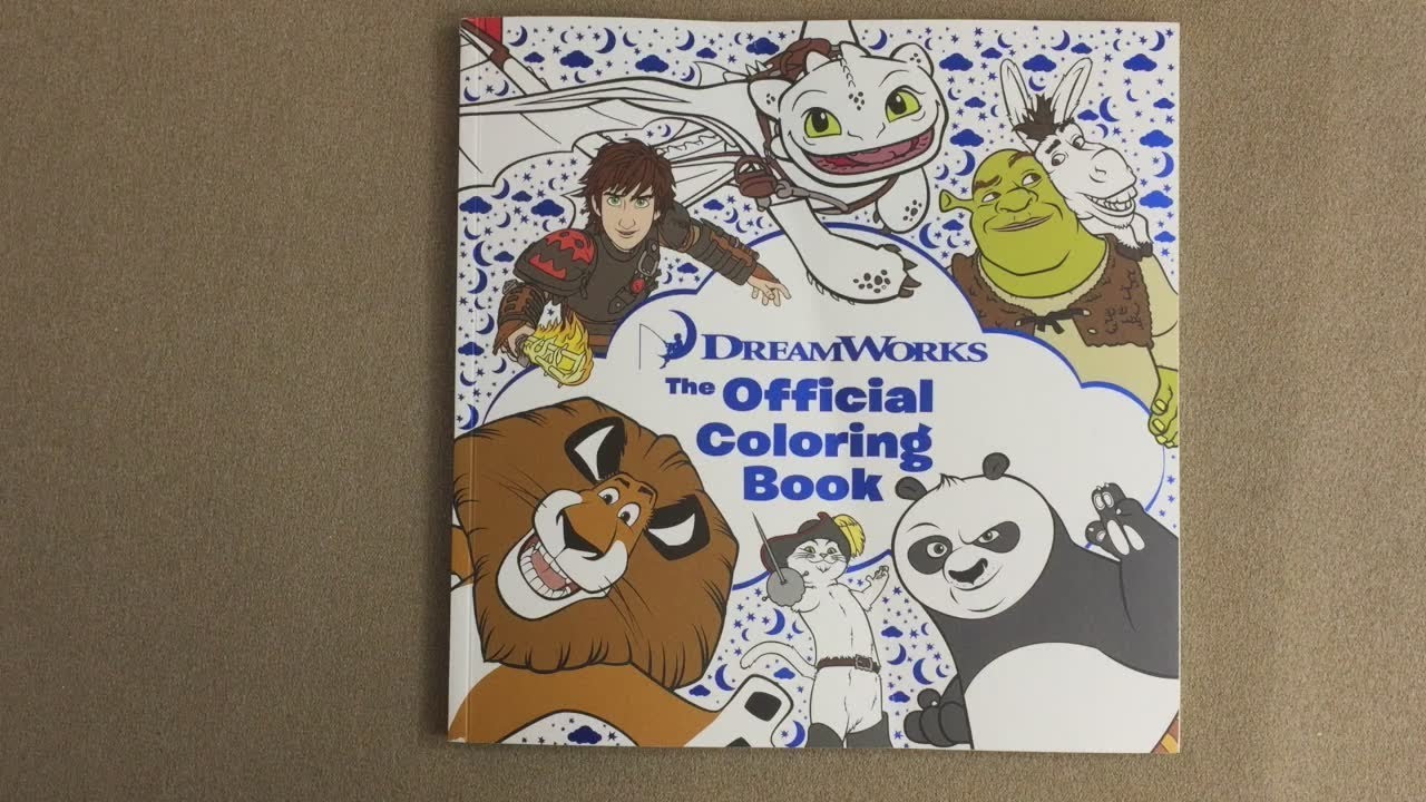 Dreaworks the official coloring book flip through