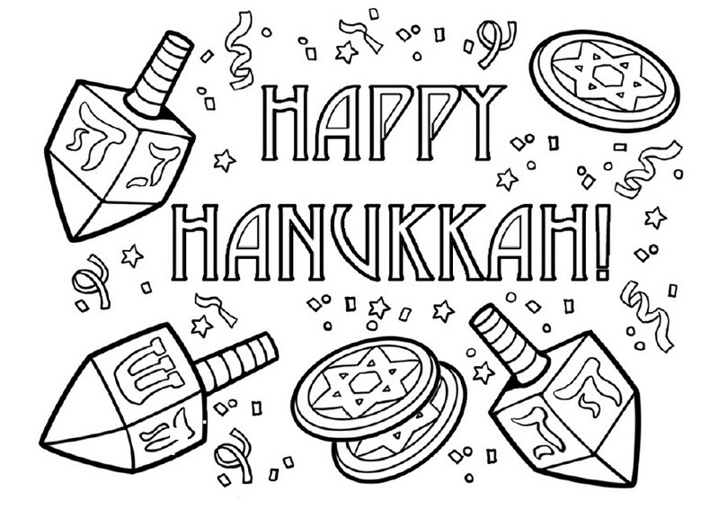 Free printable hanukkah coloring pages for kids