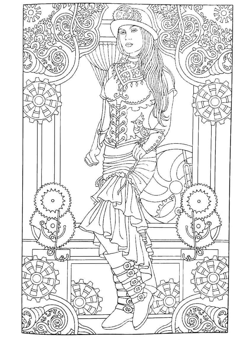 Dress coloring pages for adults