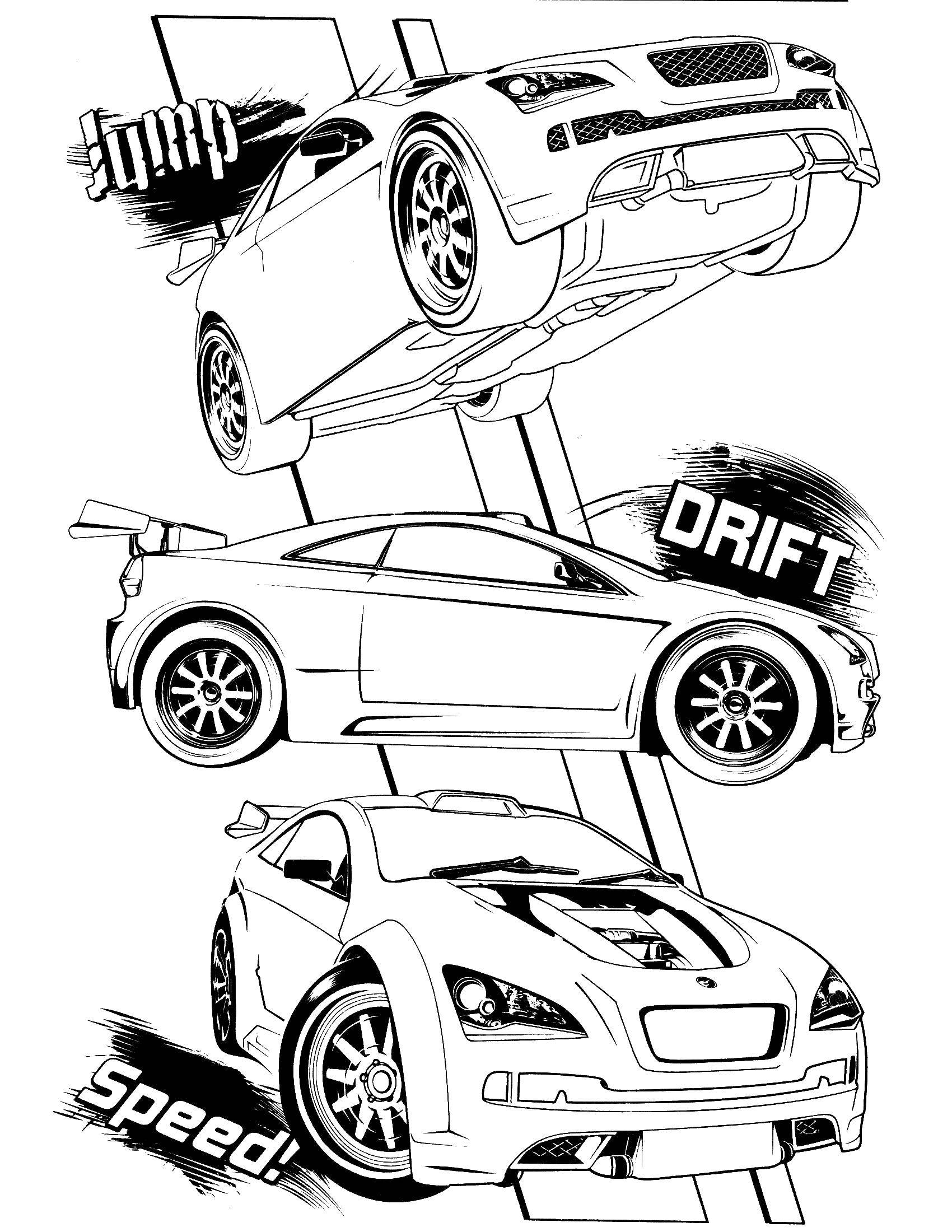 Online coloring pages coloring page cars and drift coloring download print coloring page