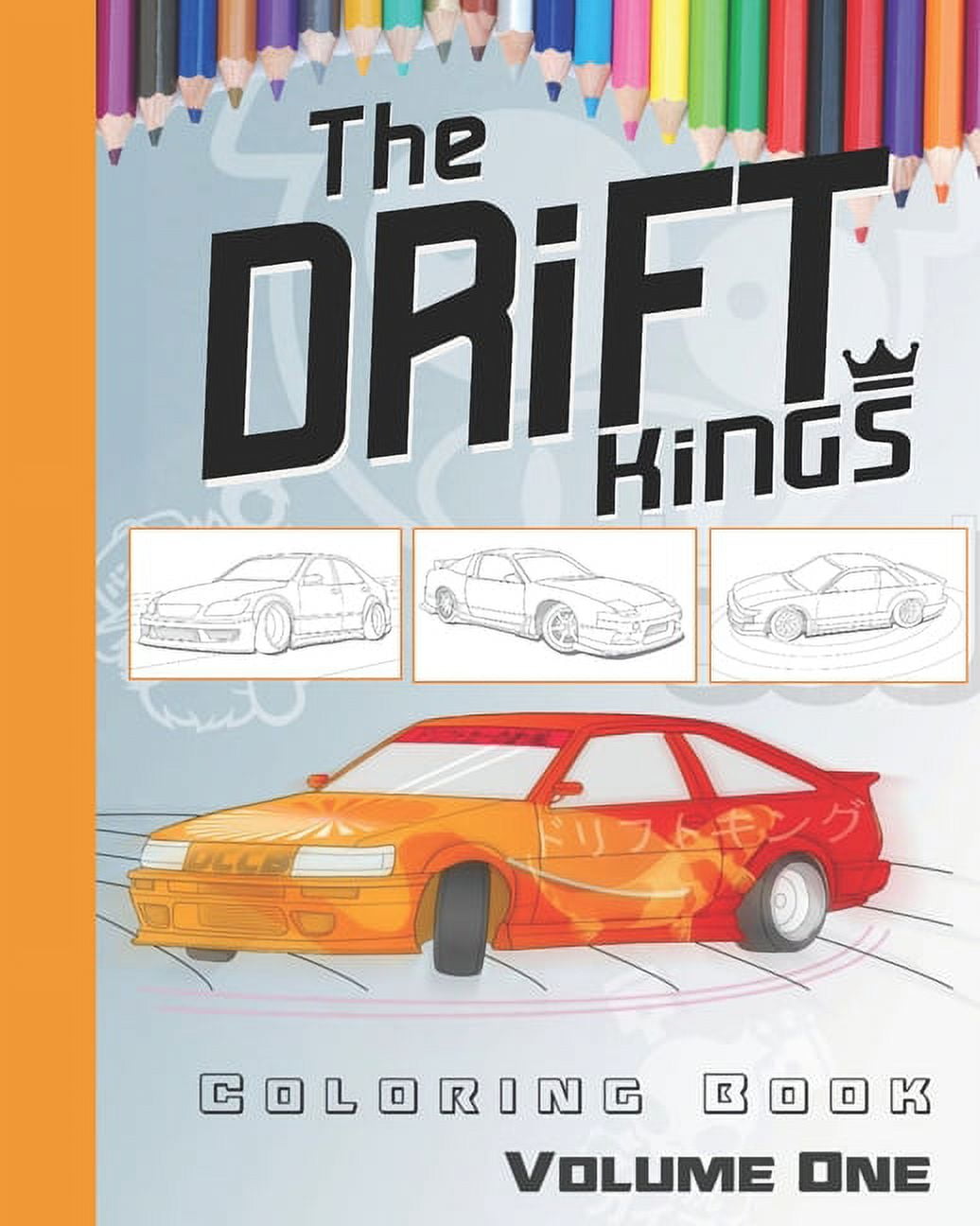 Drift car coloring book for kids of all ages