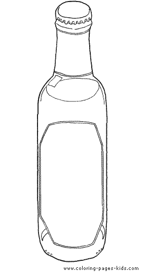 Bottle of drink color page