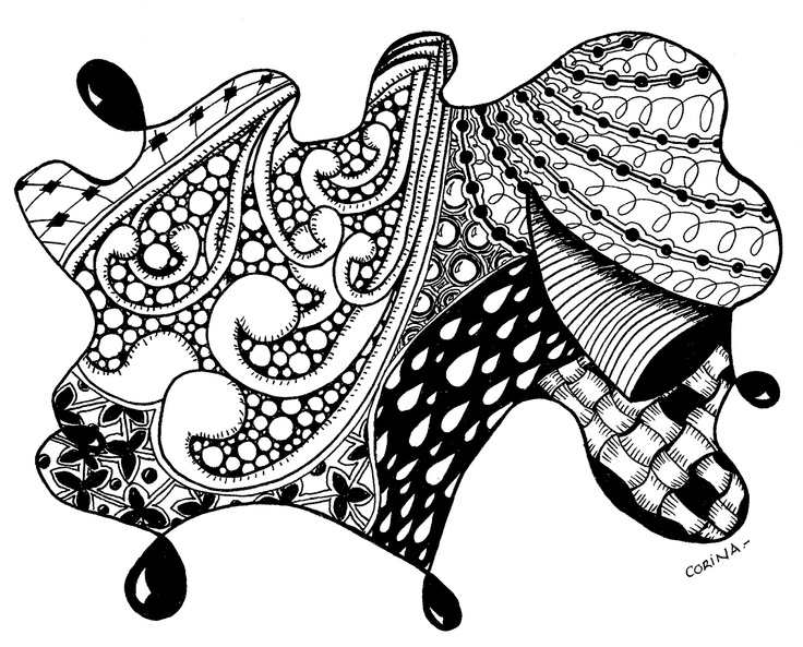 Drip zentangle zentangle easy zentangle easy coloring pages