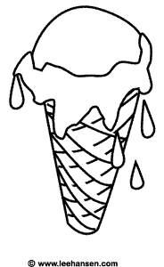 Ice cream cone coloring page printable