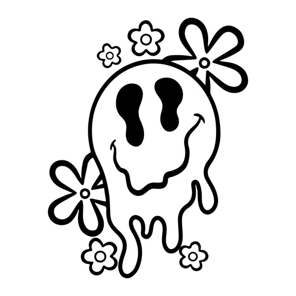 Drippy smiley svg smiley face svg cricut for files design