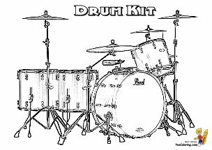 Playful musil instruments coloring drums free guitar coloring piano baterias musiles musiles dibujos