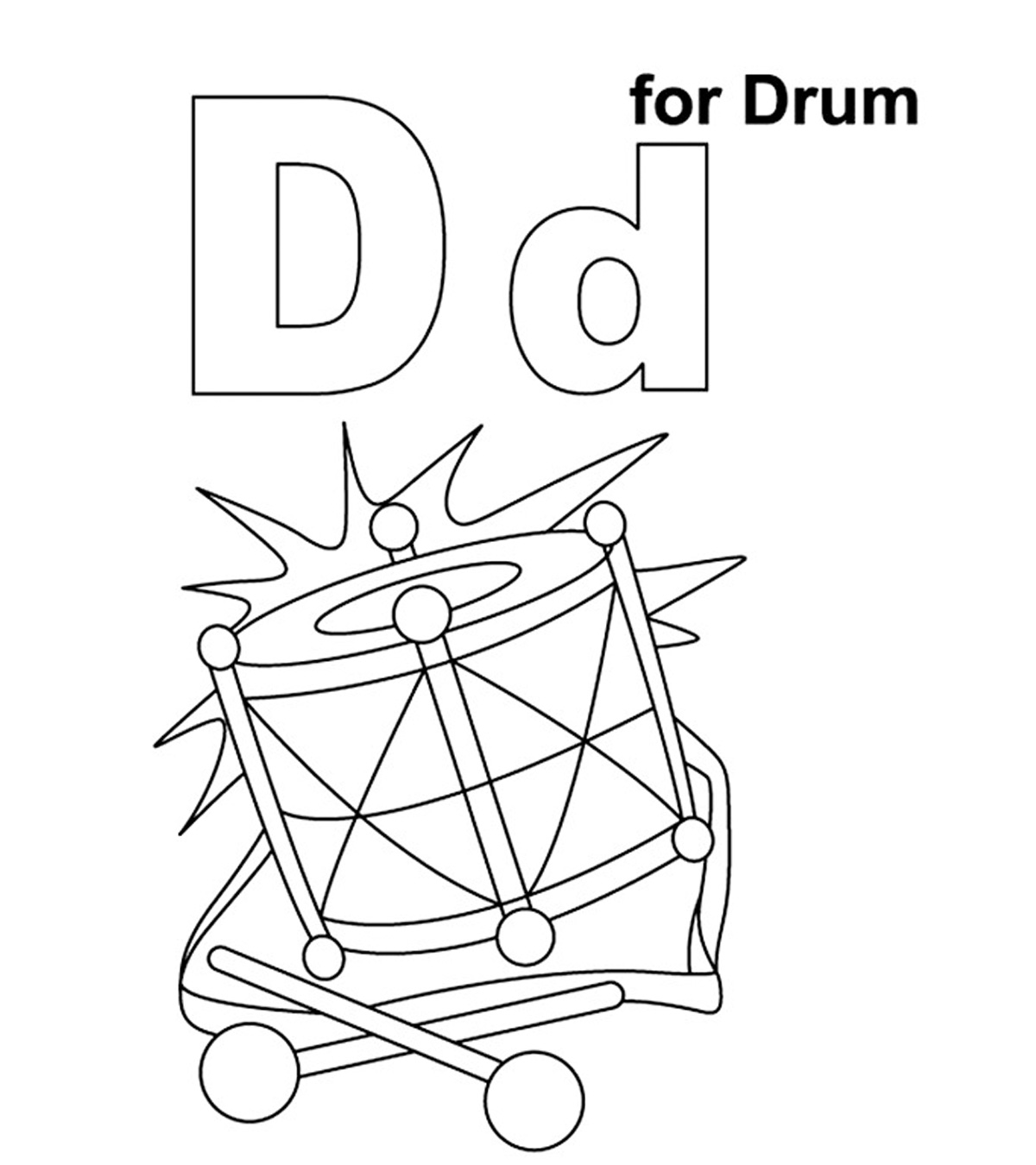 Best drums coloring pages for your little one