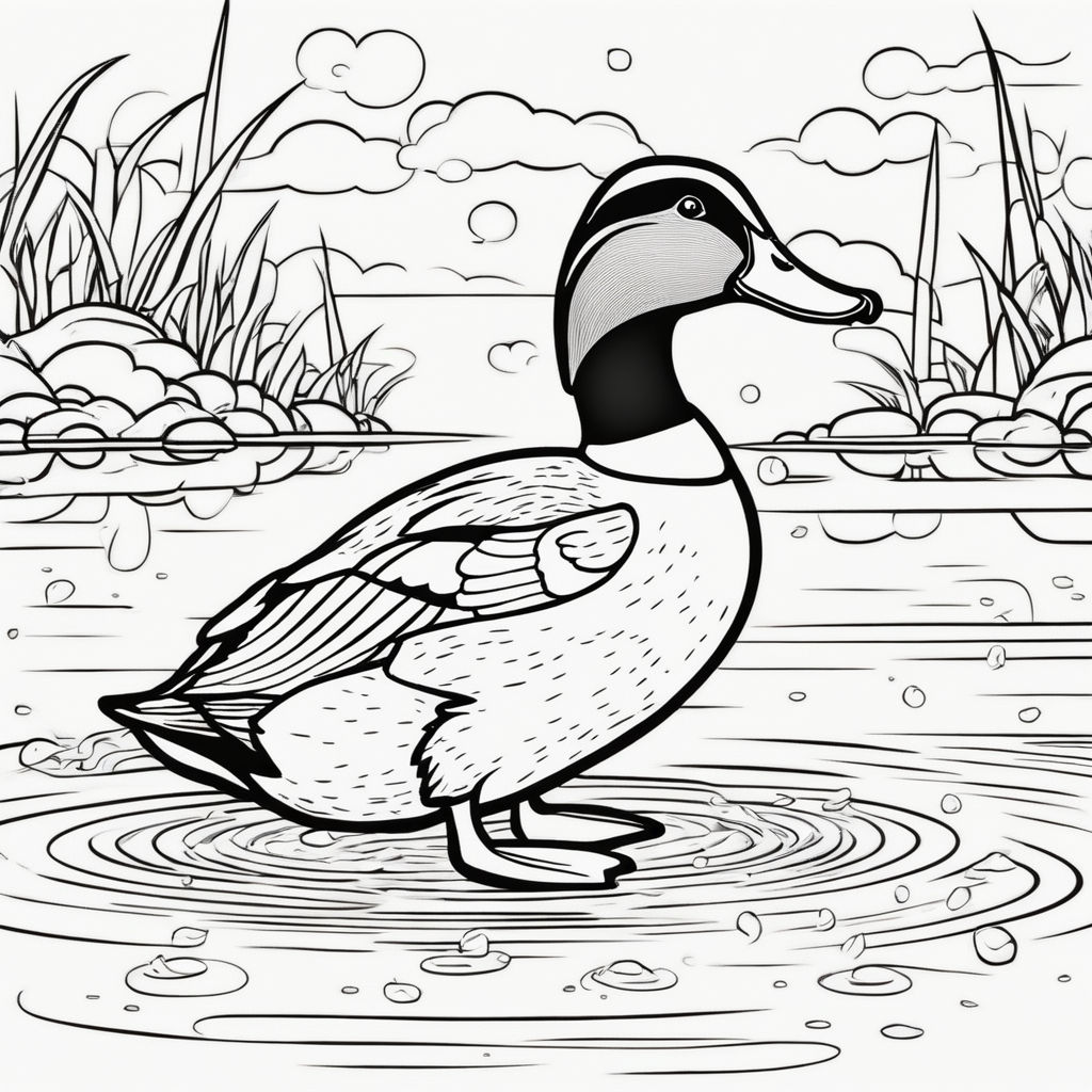 Drawing of a duck