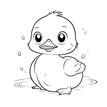 The baby duck illustration of black and white coloring pages duck drawing baby drawing rat drawing png transparent image and clipart for free download