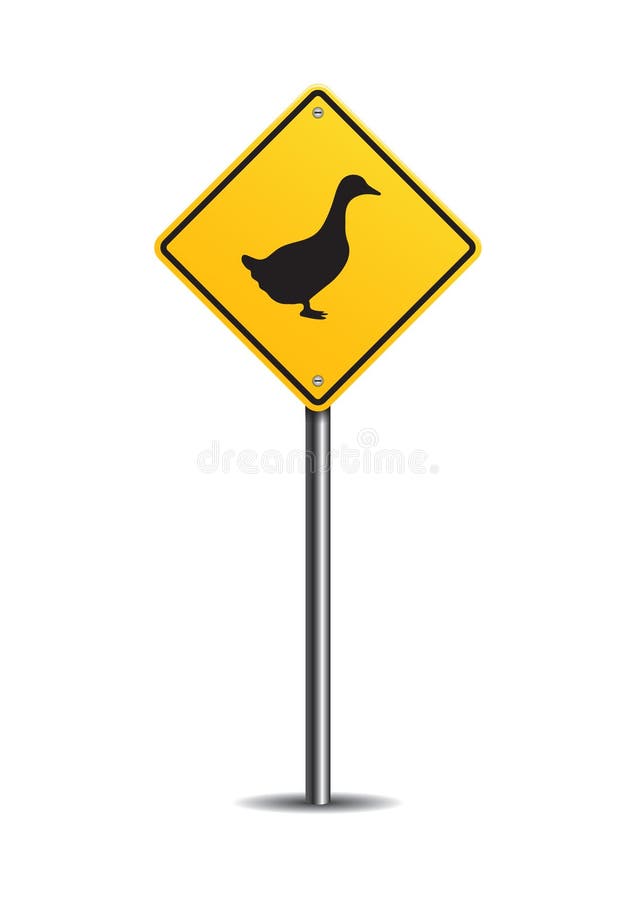 Duck crossing sign stock illustrations â duck crossing sign stock illustrations vectors clipart