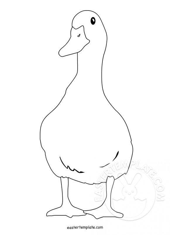 White duck coloring page