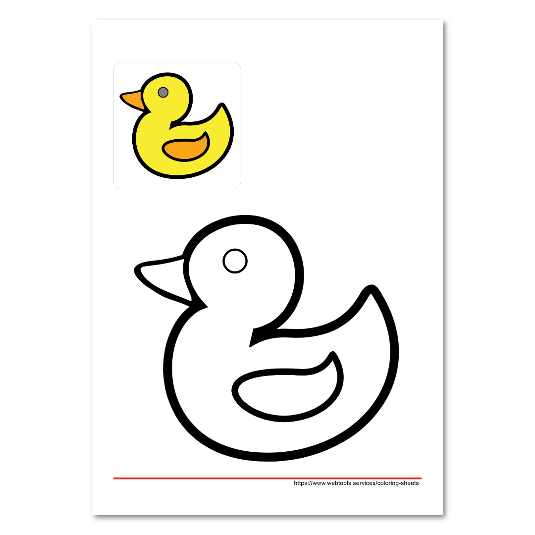 Duck coloring sheet