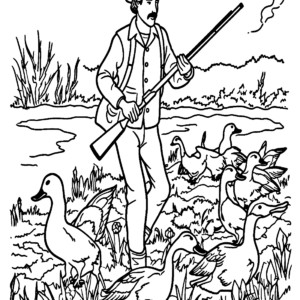 Hunting coloring pages printable for free download