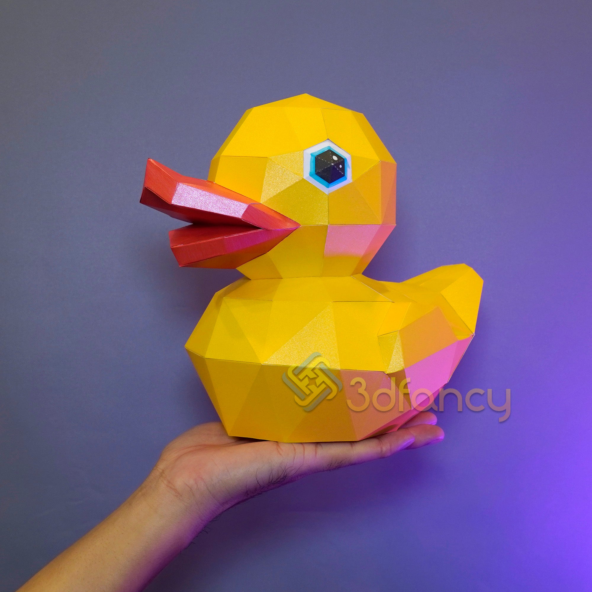 Duck paper craft low poly animals model