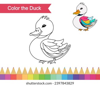 Kids coloring pages duck photos images and pictures