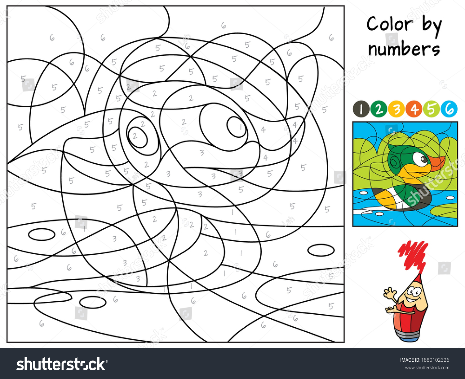 Hundred color by number duck royalty