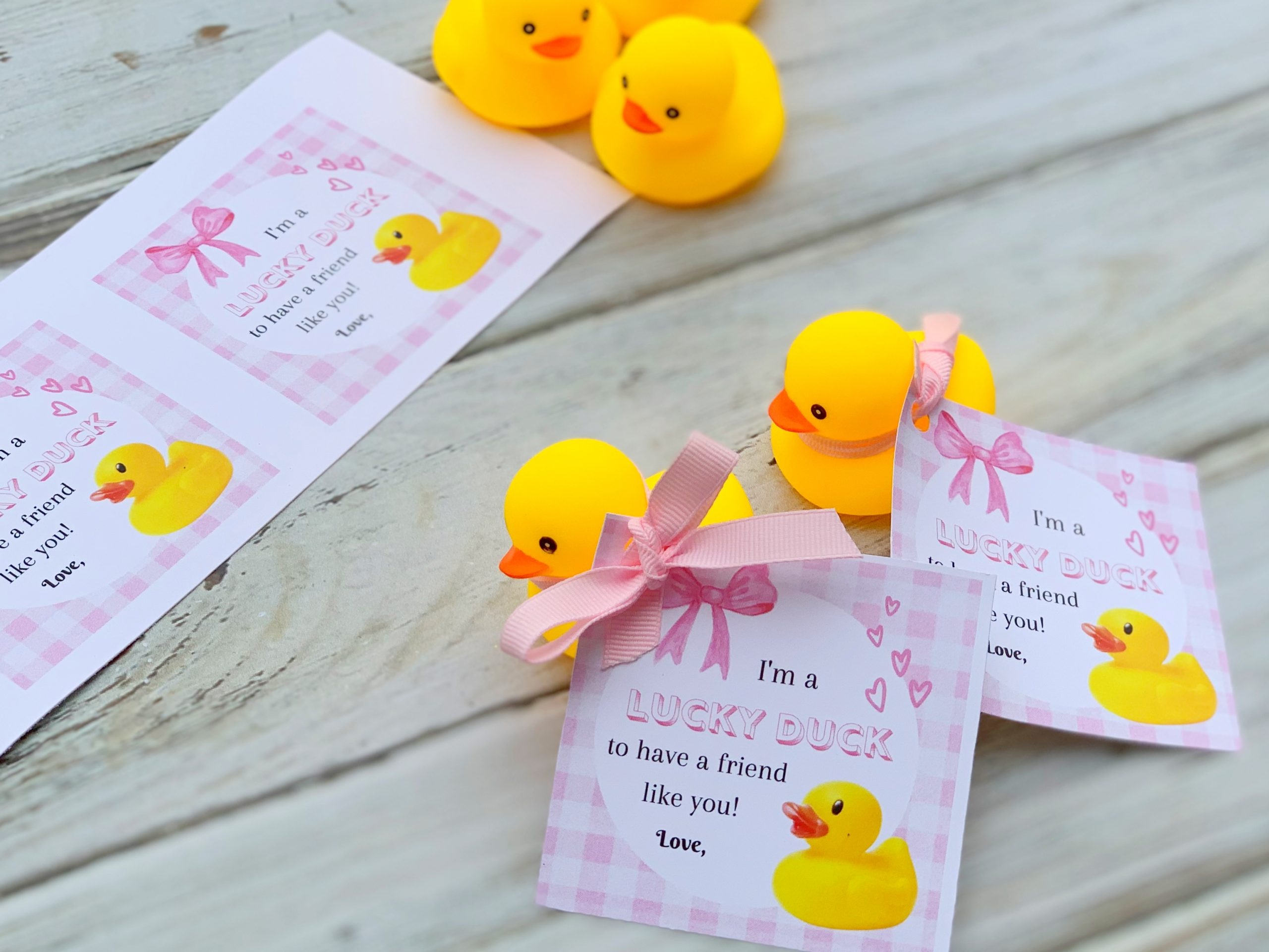 Free printable rubber duck valentines for kids