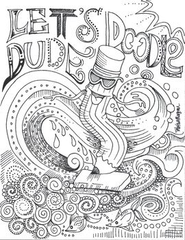 Lets doodle dude color sheet art handouts art room posters art classroom organization