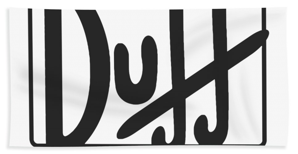 Duff beer logo duff beer homer simpson duffman ale decal bath towel by antonio c wittrock
