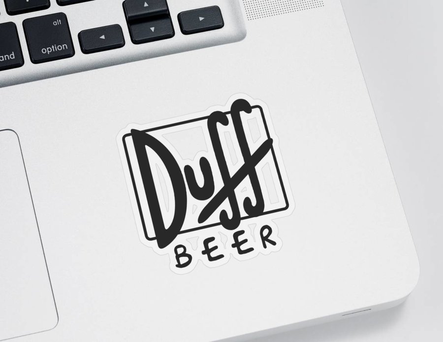 Duff beer logo duff beer homer simpson duffman ale decal sticker by antonio c wittrock