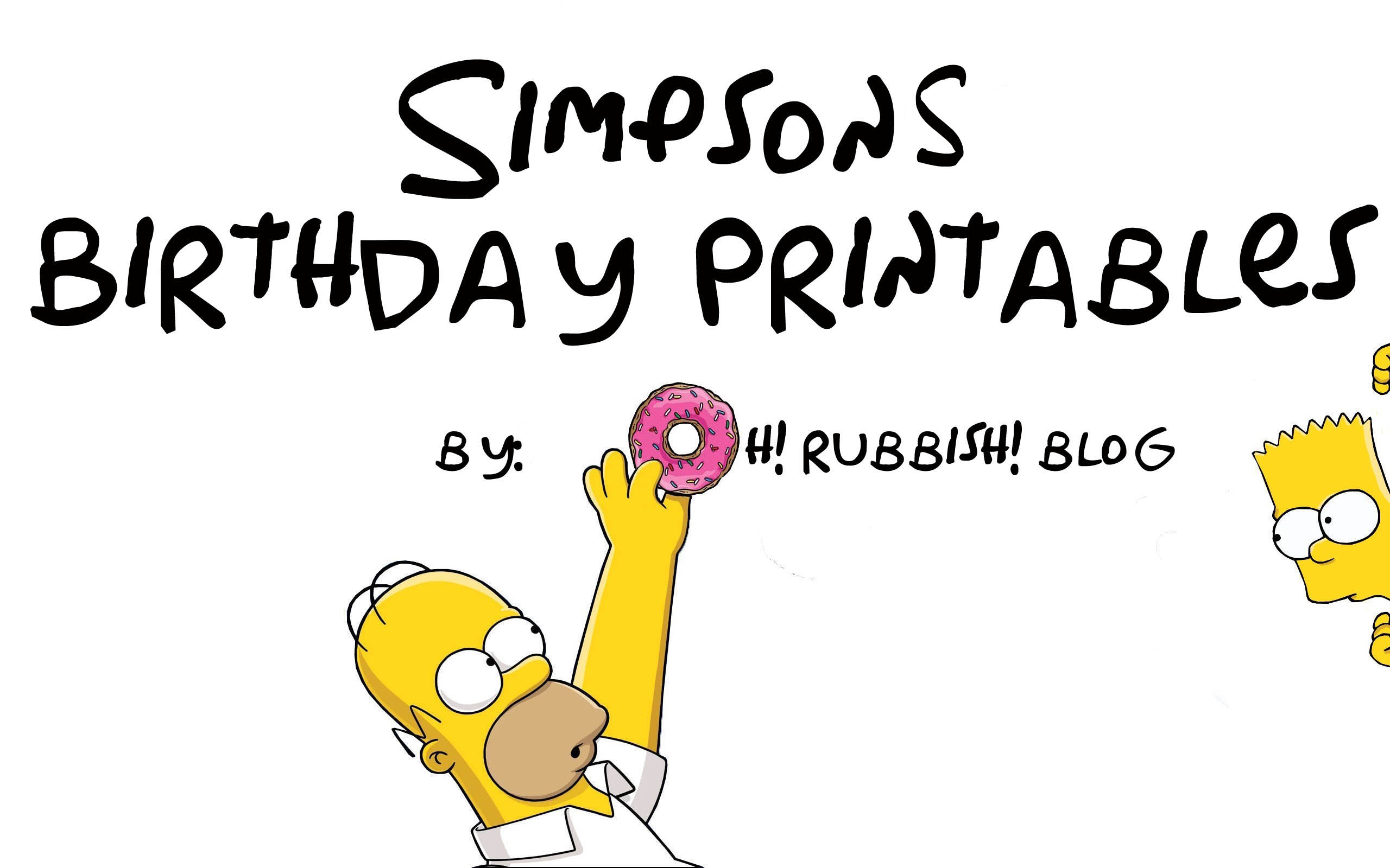 Simpsons birthday party ideas birthday banner duff beer printables