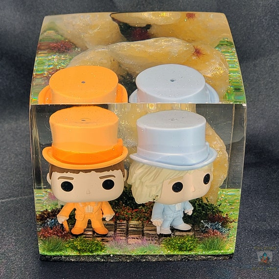 Lloyd christmas and harry dunne dumb dumber funko pocket pop resin cube diorama s edy movie custom funko pop display fun gift