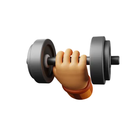 D hand grab dumbbell illustrations