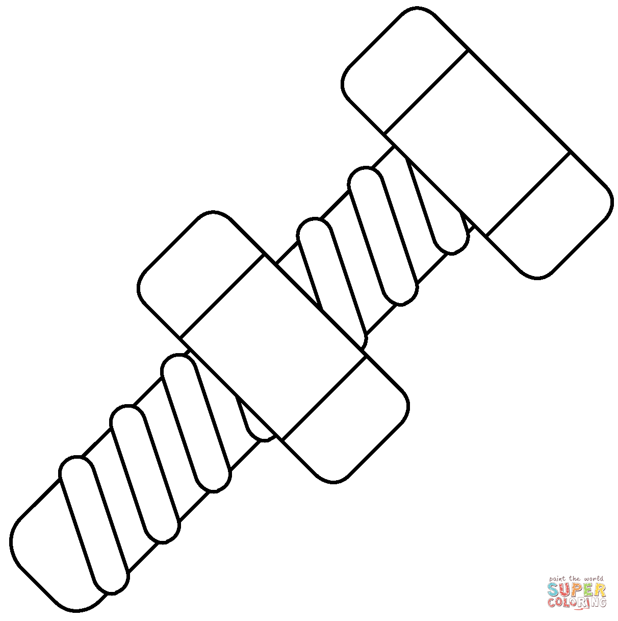 Nut and bolt emoji coloring page free printable coloring pages