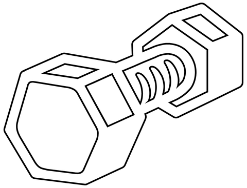 Nut and bolt emoji coloring page free printable coloring pages