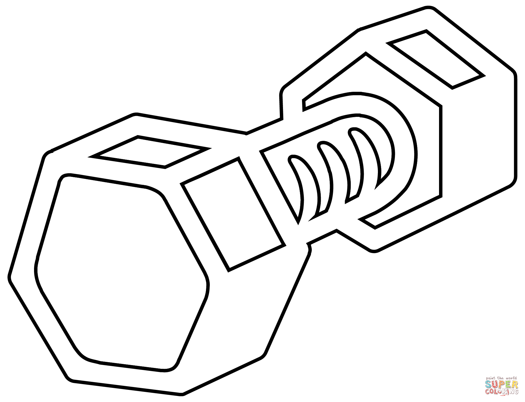 Nut and bolt emoji coloring page free printable coloring pages
