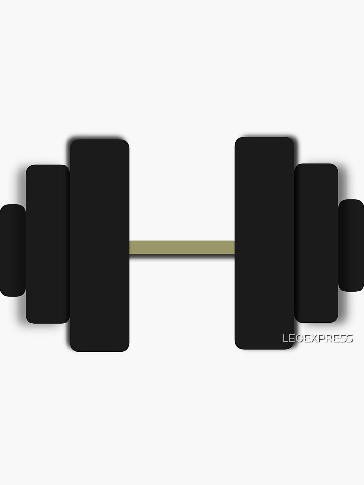 New dumbbell emoji design original emoji design sticker for sale by leoexpress