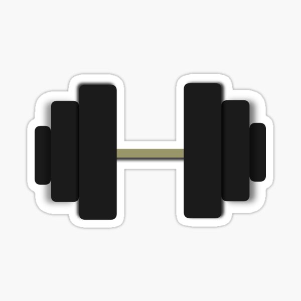 New dumbbell emoji design original emoji design sticker for sale by leoexpress