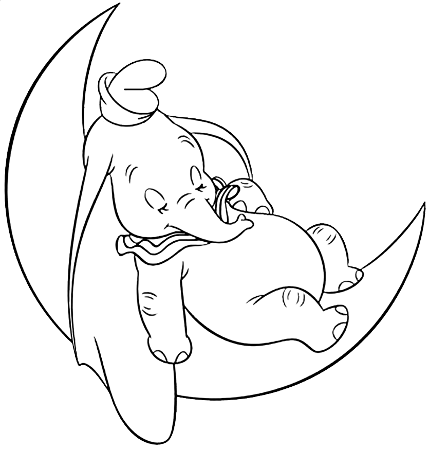 Dumbo coloring pages printable for free download