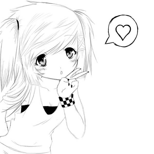 Sketchite draw and share your work of art cute coloring pages chibi coloring pages anime