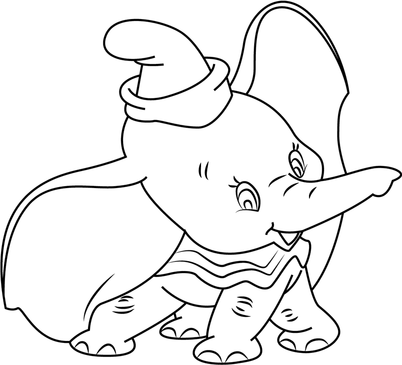 Dumbo coloring pages printable for free download