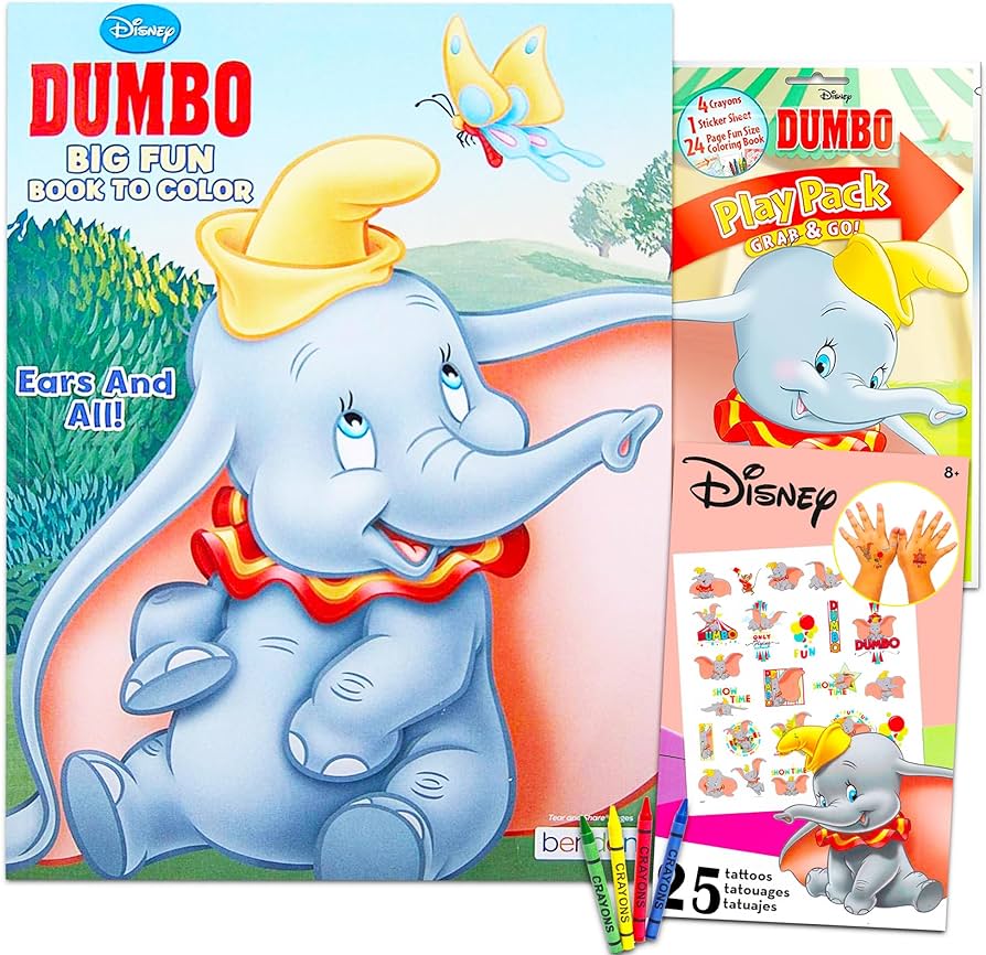 Dumbo coloring book set