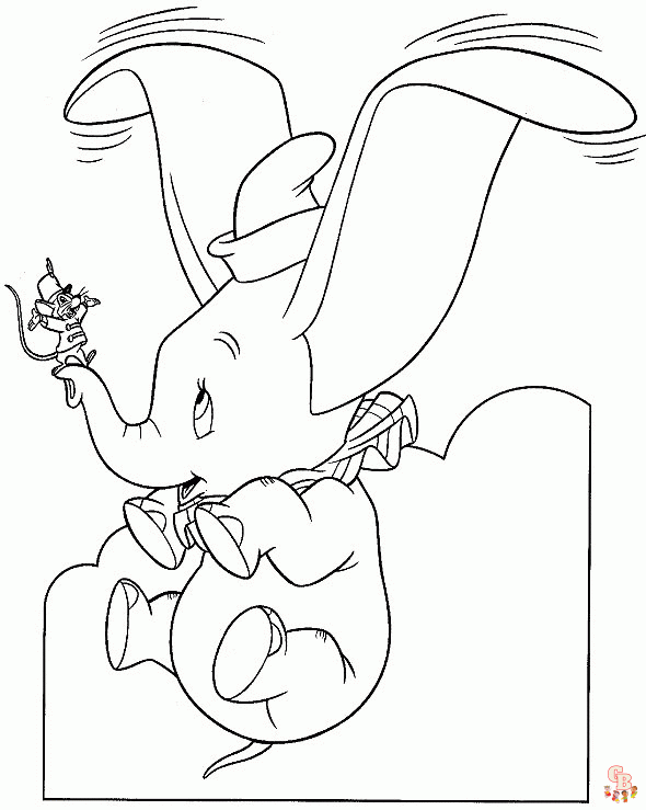 Top dumbo coloring pages for kids