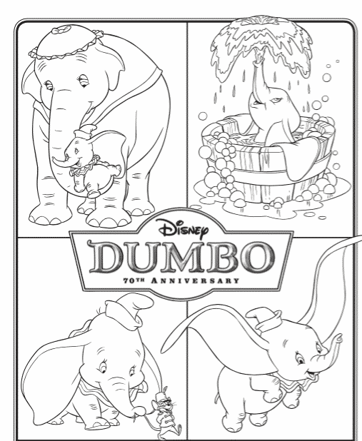 Free dumbo printable coloring pages games and activity sheets