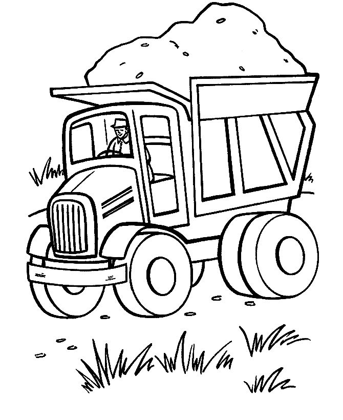 Dump truck coloring pages