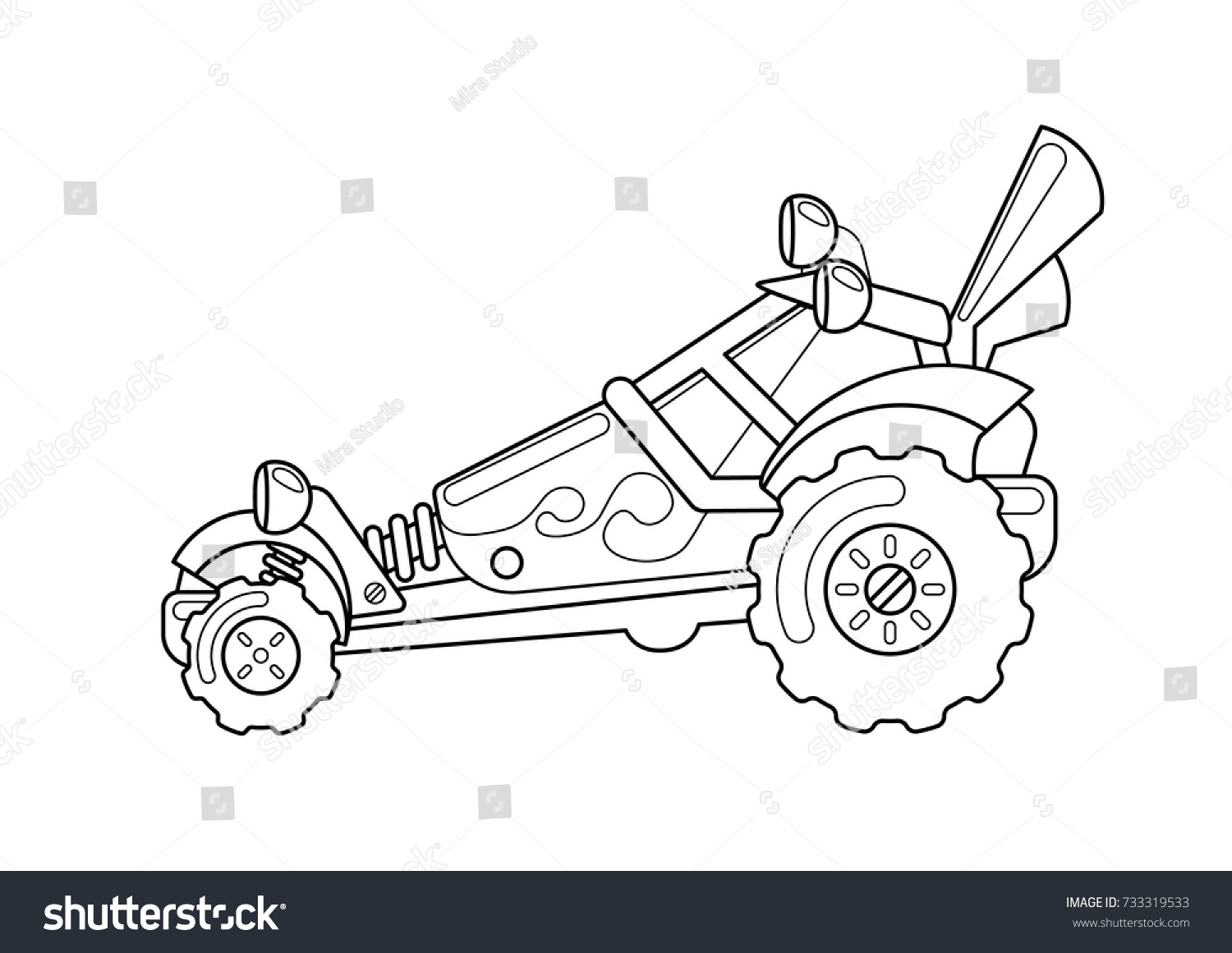 Stock vektor âbuggy coloring bookâ bez autorskãch poplatkå